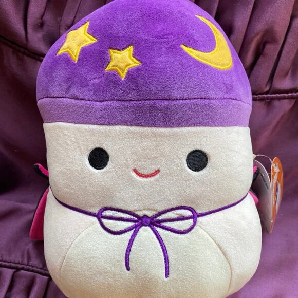 Squishmallow Carina The Mushroom 8 Inch Kellytoy Plush 2023 Halloween Cape w/Tag - Picture 10 of 10